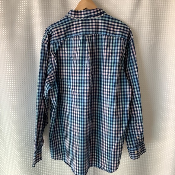 IZOD Long Sleeve Checkered Plaid Pattern Button Down Shirt XXl - Picture 4 of 9